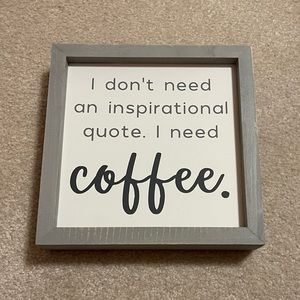 Wooden Coffee Decorative Sign